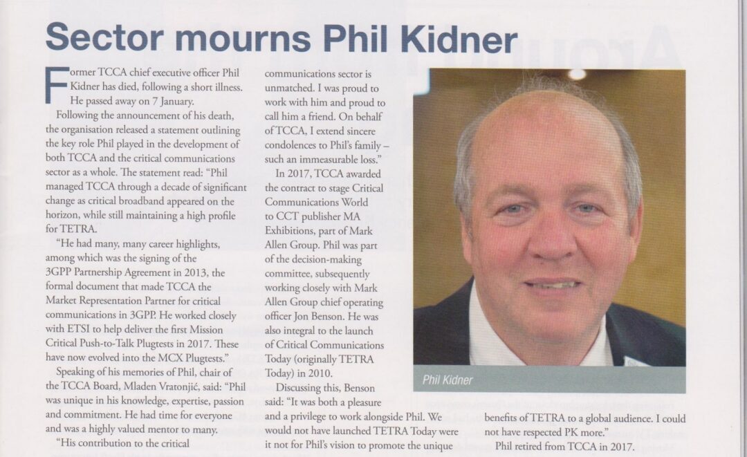 PHIL KIDNER DEAD